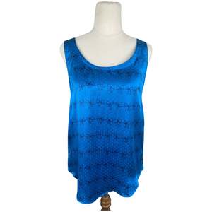 Cellar Door blue bow print tank top | size 6-8