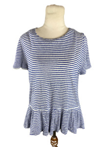 Top: Zara stripe short sleeve top | size large
