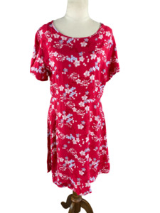 All About Eve red floral midi dress | size 12