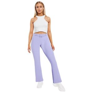 Pants: ASOS DESIGN Hourglass belted kick flare trousers | size 10