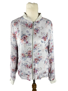 Jackets Coats: Max floral bomber jacket with zip | size 10