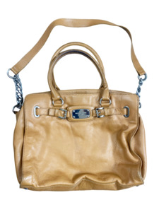 Handbags: Michael Kors brown leather handbag