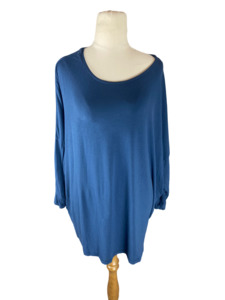 Activewear: Jockey blue 3/4 super soft sleeve relaxed top | size medium