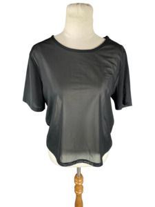 1 Thrift Circle Specials: MinkPink black sheer short sleeve top | size small