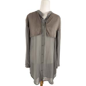 1 Thrift Circle Specials: Moochi longline sheer shirt | size 8