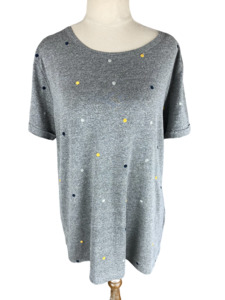 20 And Under: Max dotted grey tee | size 14