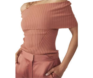 BNWT - Decjuba Lexi Short Sleeve Knit Top In Bronze | size 10