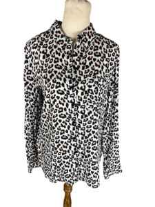Top: Dotti animal pattern long-sleeve shirt  | size 8