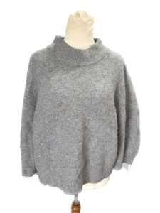 Country Road 3/4 sleeve wool grey jumper | size 10
