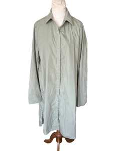 Pretty Little Thing olive shirt dress | size 12