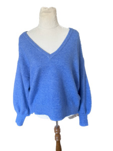 Glassons balloon sleeve v neck jumper | size 10