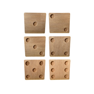 Coasters: COASTERS RECYCLED RIMU "DICE" - SET OF SIX