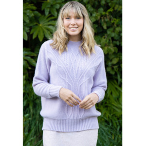 Products: Lothlorian - Alpaca Crew Neck Cable Jumper