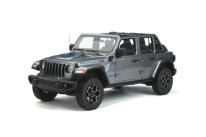 Products: 1: 18 Scale Jeep Wrangler 4XE Silver 2022 By GT Spirit
