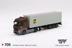 Products: Mini GT MGT00705 1/64 Mercedes-Benz Actros w/ 40 Ft Container ” UPS Europe”