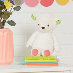 6 Months: B. Stuffed Plush Lamb