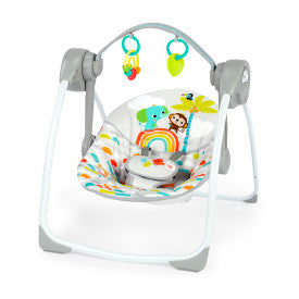 6 Months: Bright Starts Playful Paradise Portable Swing