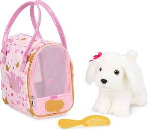2 Year Old: Pucci Pup Pink Crown Glam Bag & Maltese Pup