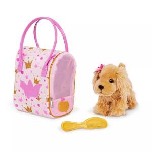 2 Year Old: Pucci Pup Cocker Spaniel & Pink Crown Glam Bag