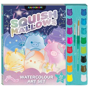 8 Year Old: Kaleidoscope Squishmallows Watercolour Art Set