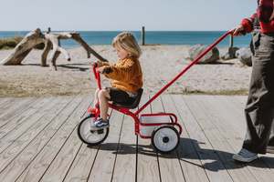 All Ages: Tri-ang 2.0 Tuff Trike w Push Bar - Red