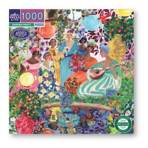 Pieces Puzzles: eeBoo 1000pc Puzzle Garden Party Sq