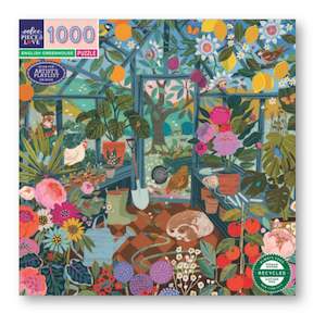 Pieces Puzzles: eeBoo 1000pc Puzzle English Greenhouse Sq