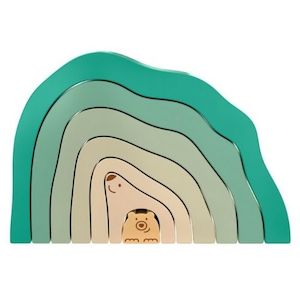 Shapes Puzzles: Hape Artic Polar Bear Stacking Blocks