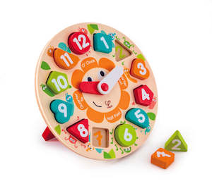 Wooden Puzzles: Hape Chunky Clock Puzzle