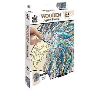 End Of Clearance: Wooden Jigsaw Puzzle 124 Piece, Lion