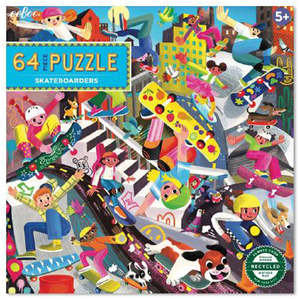 End Of Clearance: eeBoo 64pc Puzzle Skateboarders