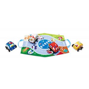 Hape Pull-Back Plush Car Set