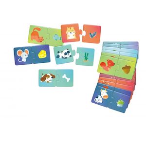 12 Months: Hape Duo Logic Puzzle Animals &Foods