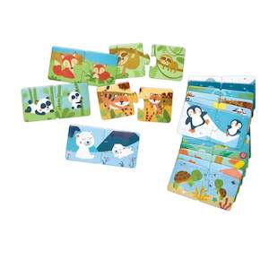 Hape Duo Logic Puzzle Animals Mum & Baby