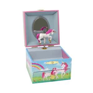 Pink Poppy Stardust Unicorn Musical Jewellery Box Small
