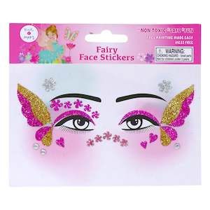 Pink Poppy Fairy Butterfly Friends Face Stickers