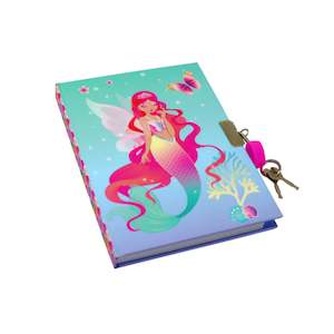 Pink Poppy Shimmering Mermaid Strawberry Scented Lockable Diary
