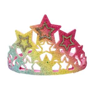 Spring Sale: Pink Poppy Unicorn Dreamer Rainbow Star Soft Glitter Crown