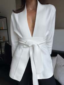 The Ivory Knit Blazer