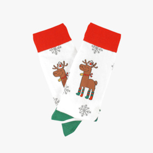 Christmas Socks Collection: Smiley Reindeer Socks