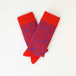 Pattern Design: Dizzy Red Pattern Socks