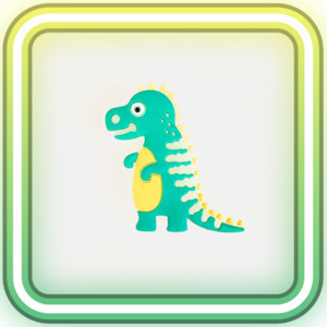 Glow In The Dark Jibbitz: T-Rex Glowing Charm
