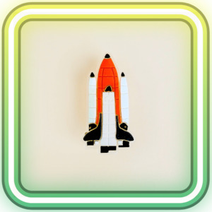 Glow In The Dark Jibbitz: Space Shuttle Glowing Charm