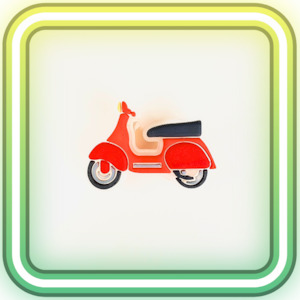 Glow In The Dark Jibbitz: Scooter Glowing Charm