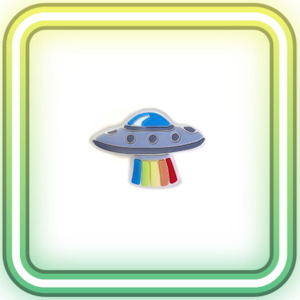 Glowing UFO Charm