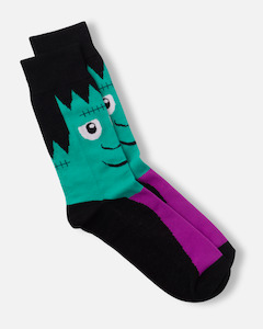 Mens Mid Calf Socks: Frankenstein Socks