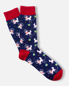 Doggo In Space Print Sock