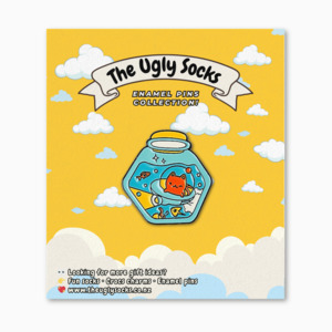 Fish Tank Cat Enamel Pin