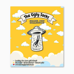 UFO Abducted Enamel Pin