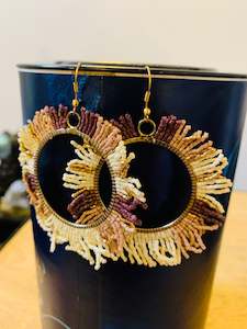 Boho Earrings: BOHEMIAN HANDCRAFTED ROUND EARRINGS #EAR111